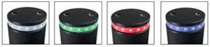 detall colors rgb leds pilones aflex luz