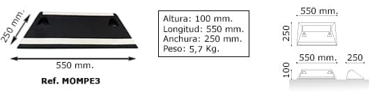 mesures peces separador vial asimtric ado